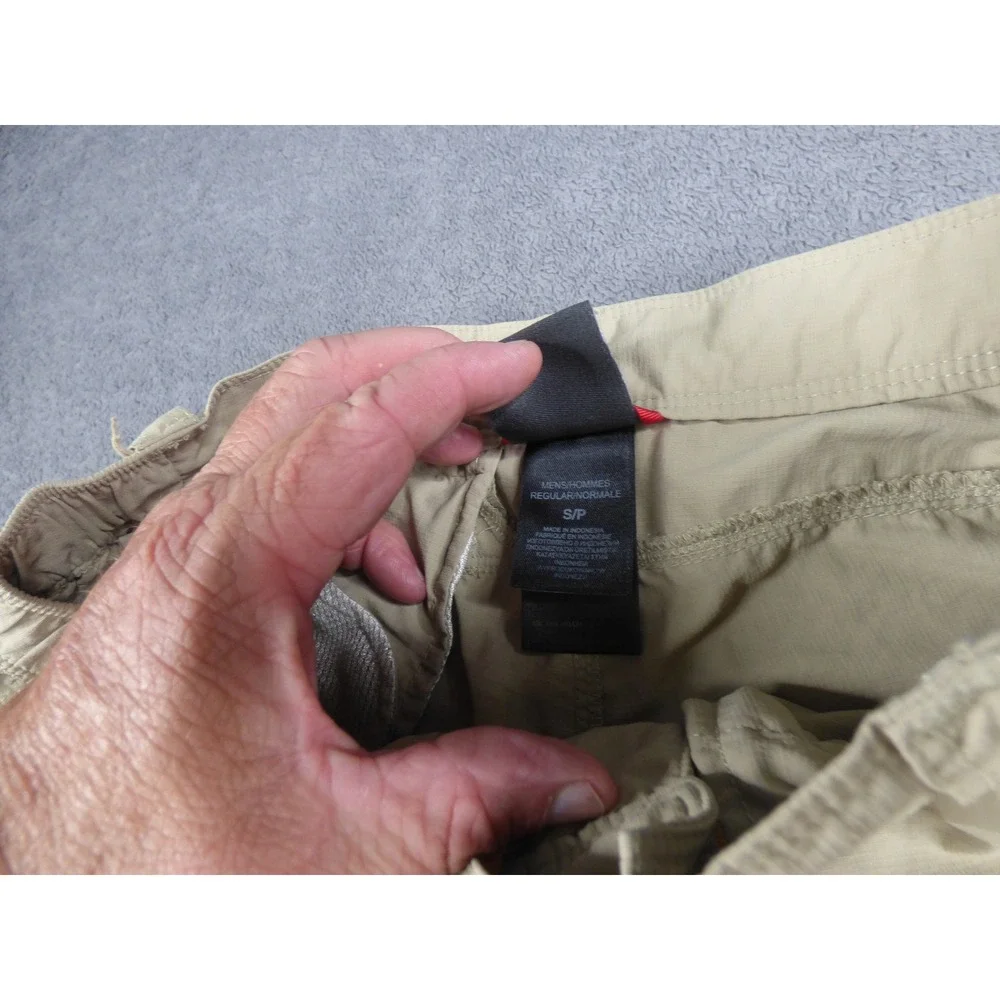 The North Face Mens Khaki Tan Nylon Cargo Hiking Shorts Small Regular S/P